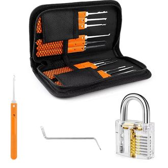 Súprava čepelí LockPick 15v1 + 3x priehľadný tréningový zámok