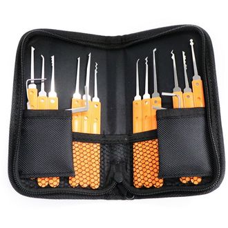Súprava čepelí LockPick 15v1 + 3x priehľadný tréningový zámok