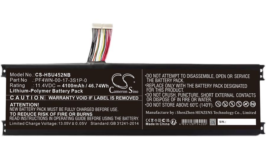 Batéria pre Hasee Hpfs01, Maibenben S436, Motile M142 a ďalšie, 4100 mAh, Li-Ion