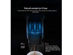 Mobilly Prenosný kávovar do auta na kapsuly a mletú kávu, čierny