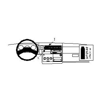 Brodit ProClip pre Volkswagen Caravelle 96-03/T4 Transporter/Pickup 96-02, na stred