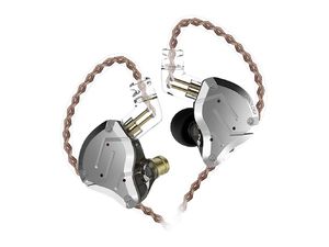 KZ ZS10 PRO, HiFi slúchadlá s mikrofónom, strieborné