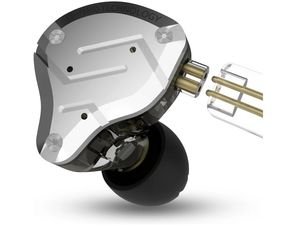KZ ZS10 PRO, HiFi slúchadlá s mikrofónom, strieborné