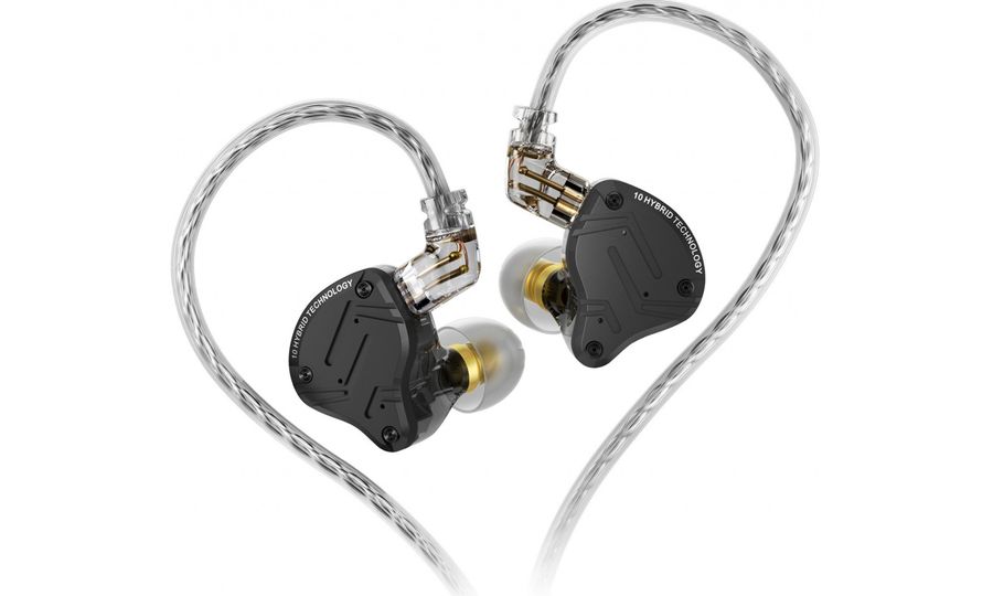 KZ ZS10 PRO X, slúchadlá s mikrofónom, čierne