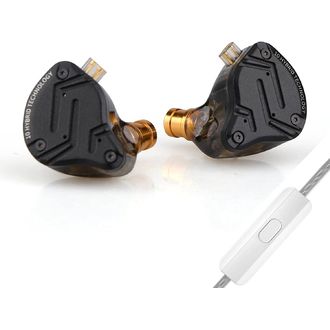 KZ ZS10 PRO X, slúchadlá s mikrofónom, čierne