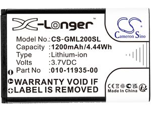 Batéria pre Garmin 010-01055-15, Glo a iné, 1200 mAh, Li-Ion