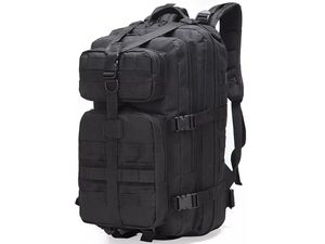 Taktický vojenský batoh, 25 l, systém MOLLE, bedrový a hrudný pás, čierny