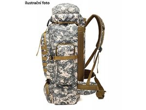 Taktické armádne krížové telo, 80 l, systém MOLLE, opasok, khaki