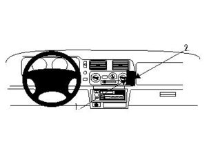 Brodit ProClip montážna konzola pre Mitsubishi Pajero Sport 97-06, na stred vpravo