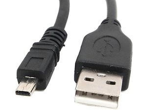 USB A-MINI 8-pinový nabíjací kábel pre handsfree na motocykel PCI-191, 1 m