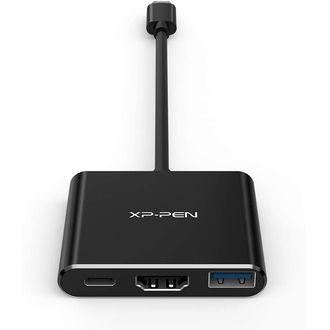 XPPen Adaptér USB-C na HDMI, USB 3.0, DeX, PD pre telefóny alebo notebooky, s podporou nabíjania