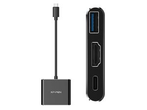 XPPen Adaptér USB-C na HDMI, USB 3.0, DeX, PD pre telefóny alebo notebooky, s podporou nabíjania