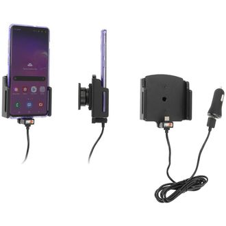 Brodit držiak do auta nastaviteľný s USB-C a nabíjaním z cig. zap./USB QC3.0 š. 75-89 mm, hr. 2-10mm