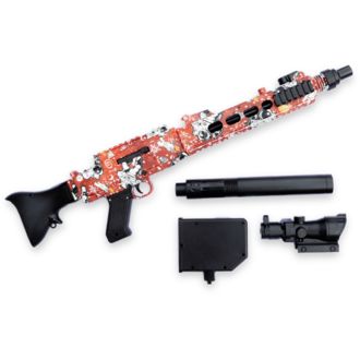 Sunny Blaster MG3, pištoľ na vodné gélové pelety s príslušenstvom, červená