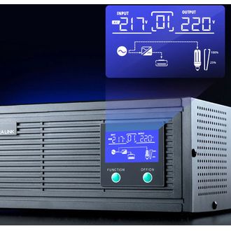Extralink Lightning 1500VA/1200W, náhradné napätie Sinus Pro, menič, čistá sínusoida, 24VDC