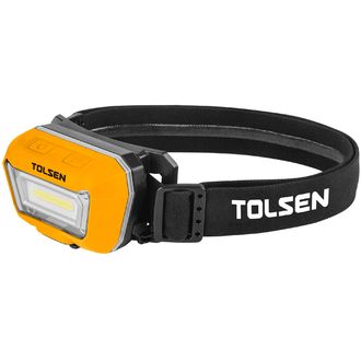 TOLSEN Aku LED čelovka s pohybovým senzorom, 3W, 6500K, IP65
