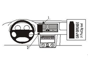 Brodit ProClip montážna konzola pre Volkswagen Golf IV 98-03, IV Variant 00-04, na stred