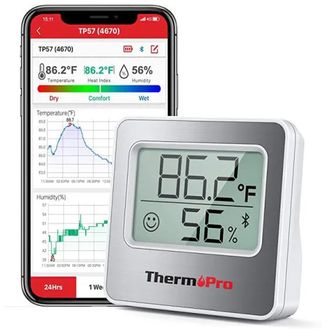 ThermoPro vnútorný digitálny Bluetooth vlhkomer a teplomer TP-357