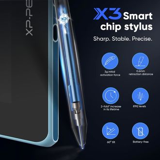 XPPen Artist 12 (2nd Gen) s perom X3, modrá