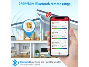 ThermoPro vnútorný digitálny Bluetooth teplomer s meraním vlhkosti TP-359