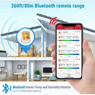 ThermoPro vnútorný digitálny Bluetooth teplomer s meraním vlhkosti TP-359