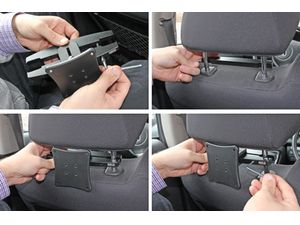 Brodit montážne konzoly na opierku hlavy pre VESA 75x75mm, rozteč 150 - 211mm