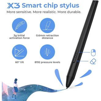 XPPen Artist 12 (2nd Gen) s perom X3, ružová