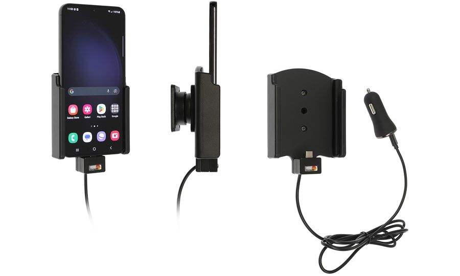 Brodit držiak do auta pre Samsung Galaxy S23+, bez puzdra, s CL/USB nabíjaním