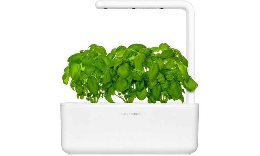 Click and Grow Smart Garden 3 smart pot + 3ks kapsúl so semienkami bazalky, biela