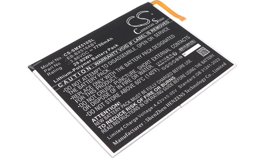 Batéria pre Samsung Galaxy Tab S9 Fe, Sm-X510, Sm-X510n a ďalšie, 7750 mAh, Li-Ion