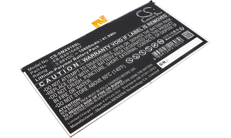 Batéria pre Samsung Galaxy Tab S9 Ultra, Sm-X910, Sm-X910n a ďalšie, 10800 mAh, Li-Ion