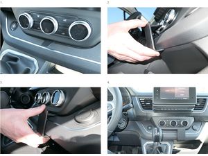 Brodit Montážny držiak ProClip pre Renault Trafic 22-24, stredom nadol