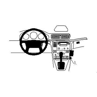 Brodit ProClip montážna konzola pre Volvo S80 99-06, na stred vpravo