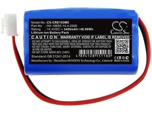 Batéria pre Carewell ECG-1103, ECG-1103B, ECG-110 a ďalšie, 3400 mAh, Li-Ion
