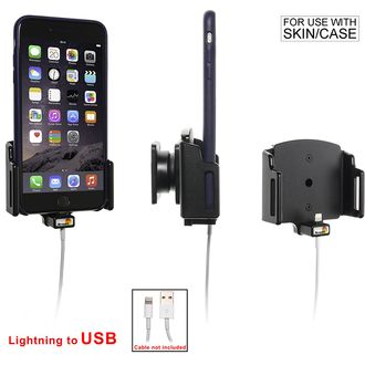 Brodit držiak pre Apple iPhone 11/Xs/Xs Max/XR/X/8 Plus v puzdre, priechodka pre orig. Kábel Lightning