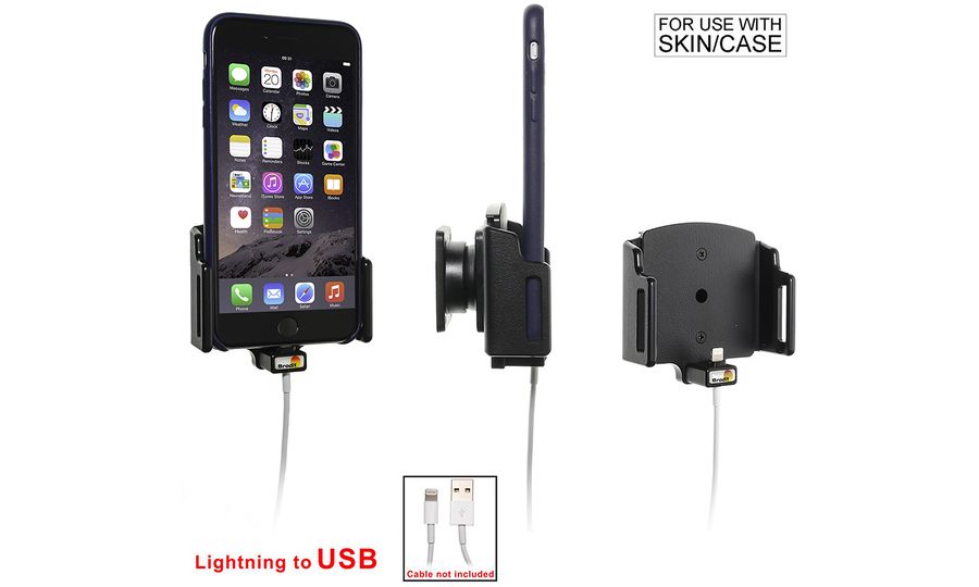 Brodit držiak pre Apple iPhone 11/Xs/Xs Max/XR/X/8 Plus v puzdre, priechodka pre orig. Kábel Lightning