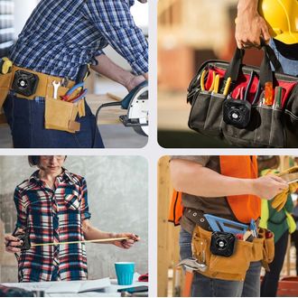 Výsuvný meter UF-TOOLS s meračom vzdialenosti 40 m, čierny