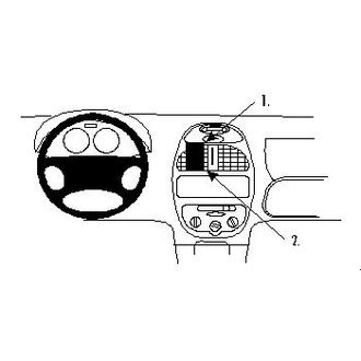 Brodit ProClip montážna konzola pre Peugeot 206 99-08, na stred
