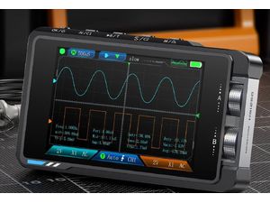 FNIRSI DS215H ručný digitálny osciloskop a generátor signálov 2v1, dvojkanálový, 50 MHz, 250 MS/s