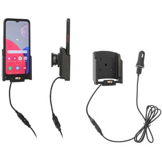 Držiak Brodit pre Samsung Galaxy Xcover 6 Pro, bez puzdra, pogo, s nabíjaním do zapaľovača cigariet/USB