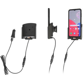 Držiak Brodit pre Samsung Galaxy Xcover 6 Pro, bez puzdra, pogo, s nabíjaním do zapaľovača cigariet/USB