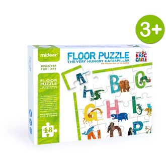 Mideer veľké puzzle na podlahe - anglické zvieratá