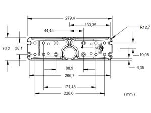 Univerzálny držiak RAM Mounts pre lodnú elektroniku, 280x76 mm, RAM-137BU