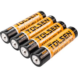TOLSEN Tužkové baterie AAA, 1,5 V, 4 ks