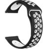 Univerzálny náhradný perforovaný remienok, 22 mm, čierny/biely