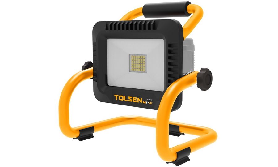 TOLSEN Akumulátorový prenosný dielenský LED reflektor 20V, 20W, 6500K, bez batérie