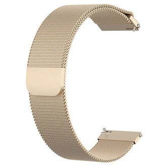 Mobilly Univerzálny náhradný kovový remienok s magnetickým zapínaním, milánske ťahanie, 20 mm, zlatý
