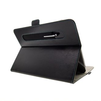 Puzdro FIXED Novel pre 10,1" tablet so stojanom a vreckom na stylus, PU koža, čierne