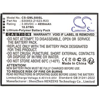 Batéria pre Gigaset GS5, GS5 Lite, GS5 Senior, 4850 mAh, Li-Pol