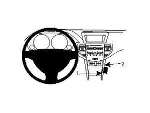 Brodit ProClip montážna konzola pre Honda Accord 09-12/Acura TSX 09-14, stred. tunel